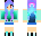 cat girl with galaxy hair