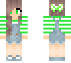 green and white striped girl