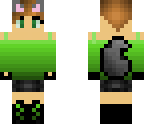 green eyed neko with brown hair