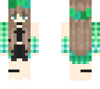 plaid green blue cute girl