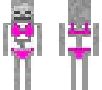 skeleton with bikini