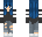 short blue hair girl