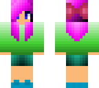 ribbon green puprle red blue girl