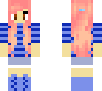 blue girl with pink hair