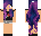 casual girl galaxy hair