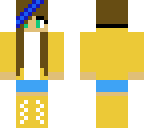 jacket girl but with brown hair and blue streak