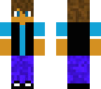 blue t-shirt and waistcoat