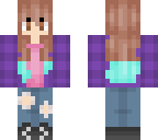 girl with a purple sweater