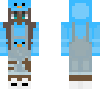 sky blue black ducky girl