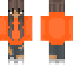 oversized orange hooddie