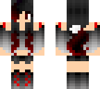 black-red ombre hair casual 12