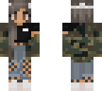 camo fishnet girl