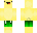derpy duck with swimming trunks