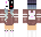 black and white bunny mask