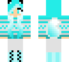blue fox girl winter