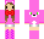 brown hair pink bear