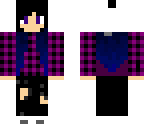 purple plaid shirt with ripped jeans