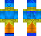 blue and darkblue and yellow and orange steve