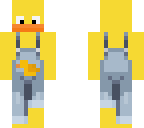 duck in duck overalls