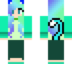 green and blue kitty