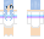 pretty girl with blue hair