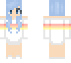 rainbow blue haired girl