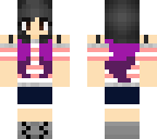 asian girl with purple ombre