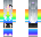 girl with rainbow shirt