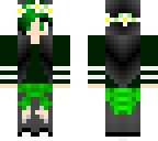green and black hair girl