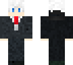 white hair boy suit