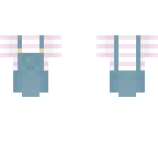 soft peach shirt with overalls skin