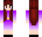 girl with purple dress and red hair