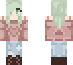 mint hair hear sweater girl