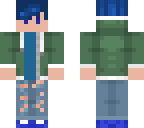 blue haired boy