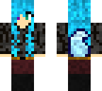 blue-haired werewolf girl