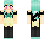 cat girl turquoise