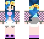 cute blue hair wolf girl