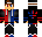 neon red and blue boy