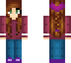 a girl skin with braid and long hair