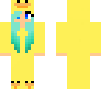 duck girl with ombre hair