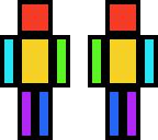 rainbow rubik's cube - black outline