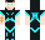 neon blue omega with no mask and no arms