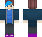 blue colored hair boy