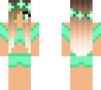 green swimsuit