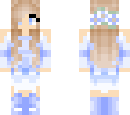 pretty blue flower girl