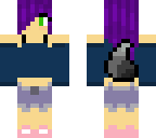 purple hair werewolf girl