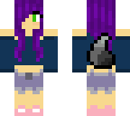 purple hair werewolf girl