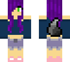 purple hair werewolf girl edit 2