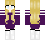 purple hoodie with blonde hair