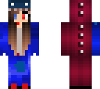 done red and blye dino